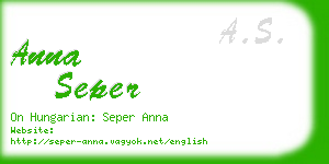 anna seper business card